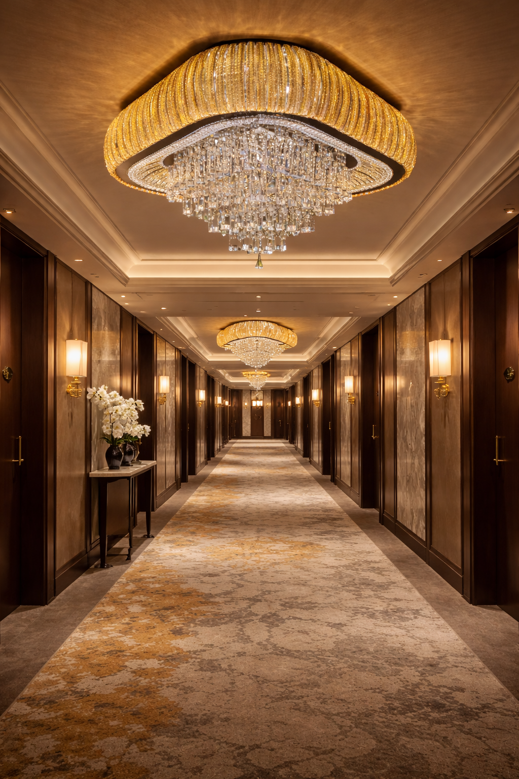HDC 800mm Luxury Gold Crystal Ceiling Chandelier Light for Living Room, Bedroom & Hall
