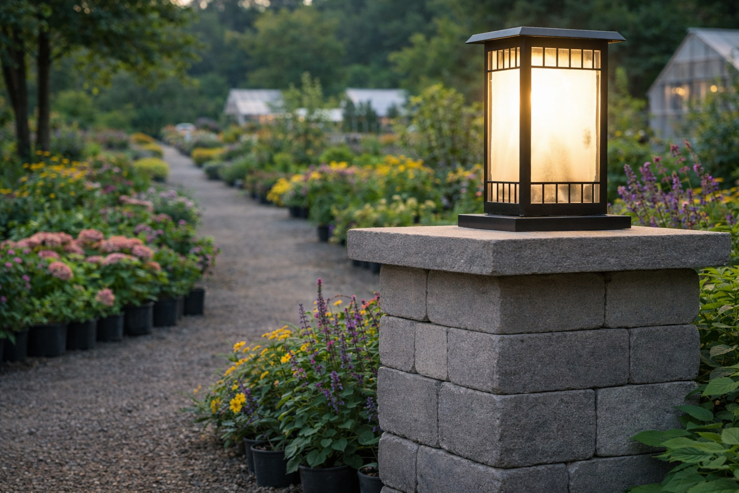 HDC Modern Black Finish, Water-Resistant Outdoor LED Gate Light for Courtyard Door Decorative Lamp