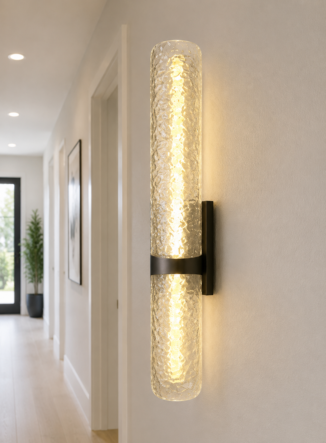 HDC Modern Gold Crystal LED Wall Light for Bedroom, Living Room