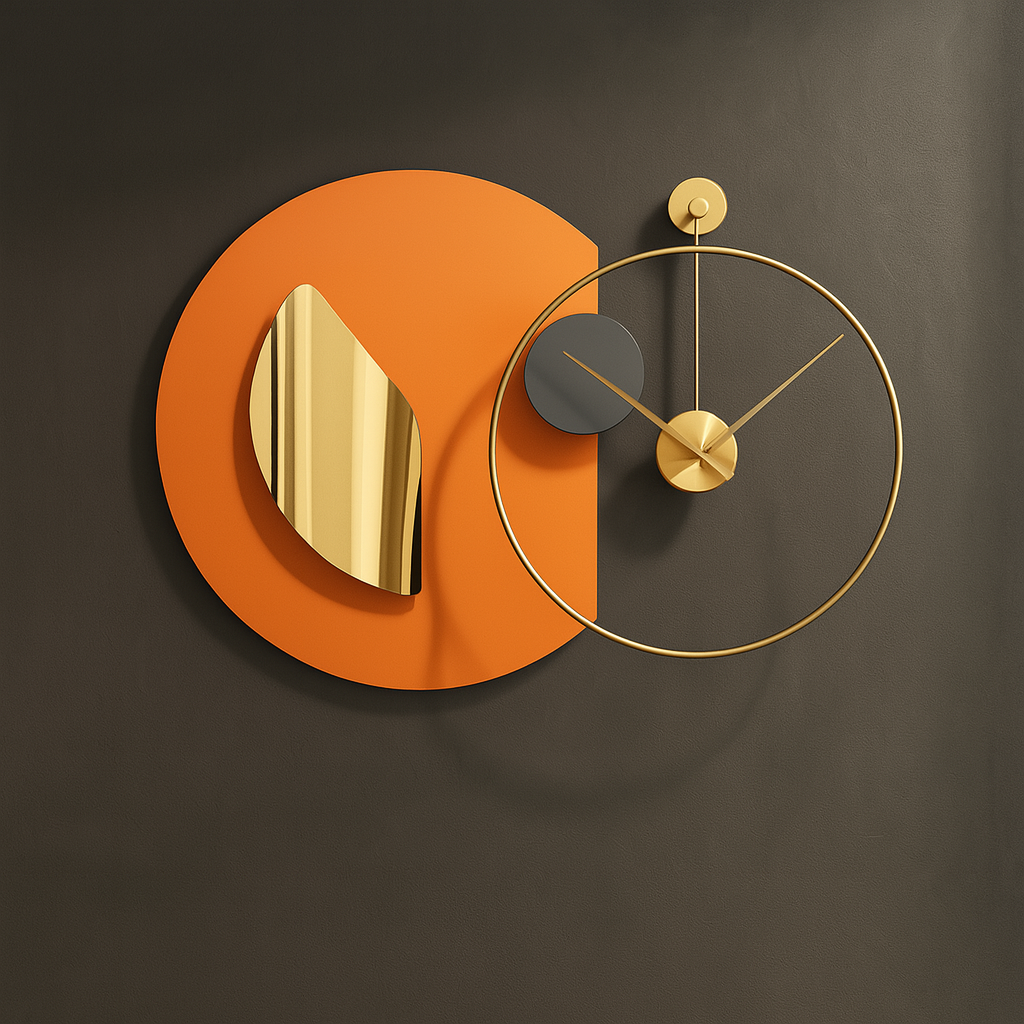 Hdc Latest Design Metal Luxury Wall Clock Double Sharp Wall Clock