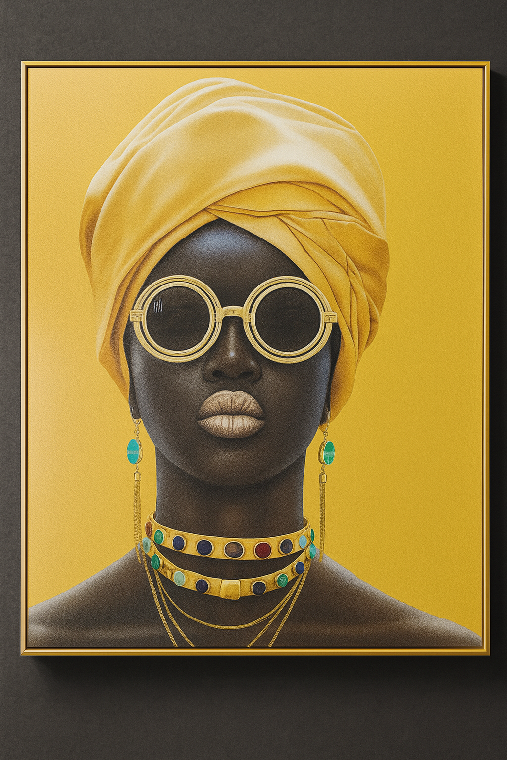 Hdc Printed Black Girl Jewelry African Art Women Posters Prints Canvas Painting Modern Wall Art Pictures for Living Room Home Decor