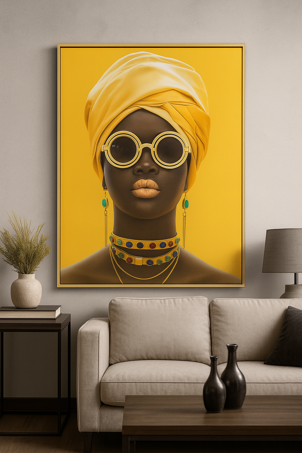 Hdc Printed Black Girl Jewelry African Art Women Posters Prints Canvas Painting Modern Wall Art Pictures for Living Room Home Decor