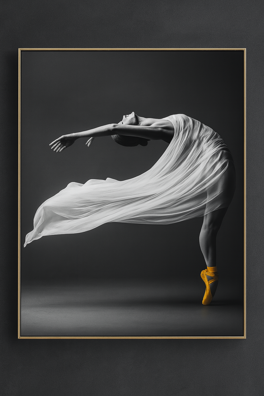 Hdc Graceful Ballet Dancer Canvas Painting Gift Elegant Dance Art for Home and Living Room Decor