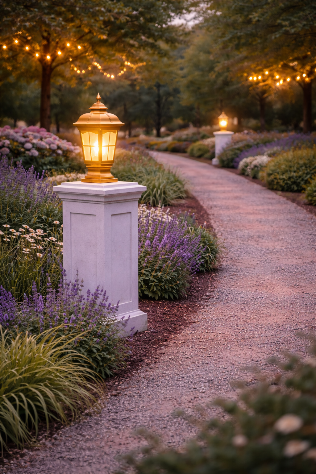 HDC Luxury Classic Coffee/Black/Gold Outdoor Gate Light