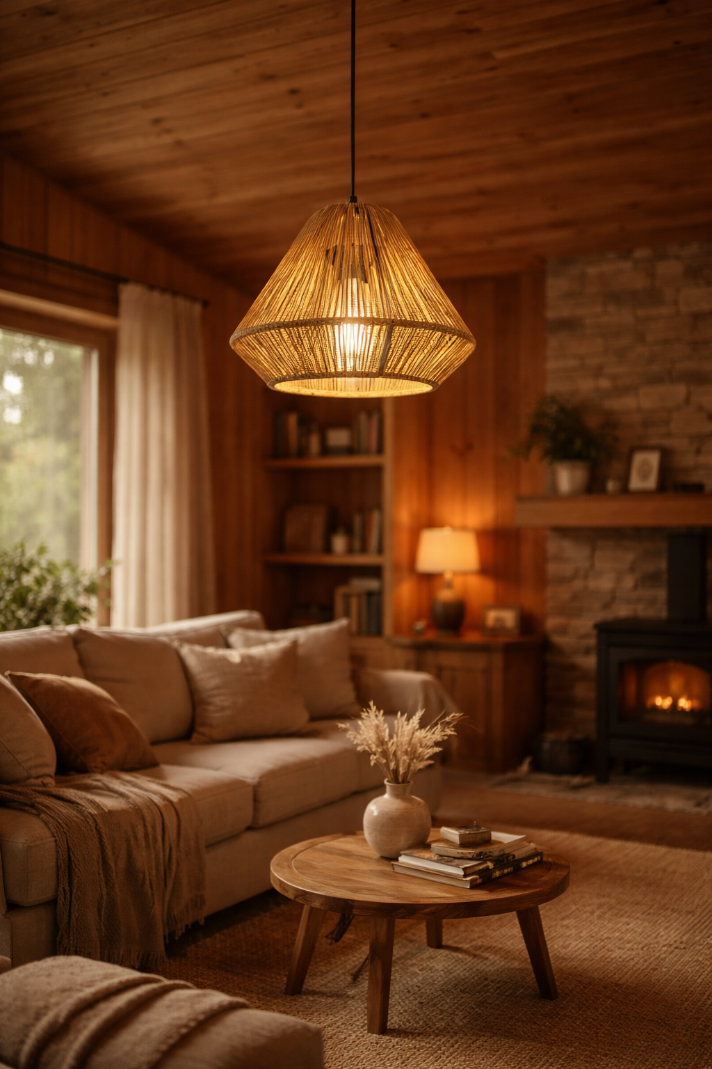 HDC Luxury Handwoven Rattan Pendant Light for Warm Ambient Interiors