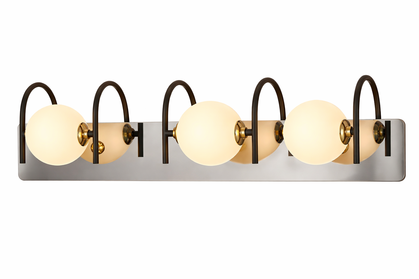 HDC Luxury Black & Rose Gold Dual Globe Vanity Mirror Light
