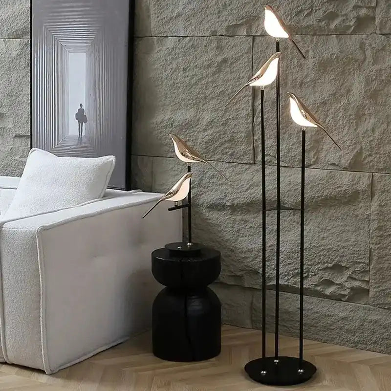 Hdc Magpie 3 Lights Adjustable Creative Living Room Simple Design Bedroom Bedside Floor Lamp
