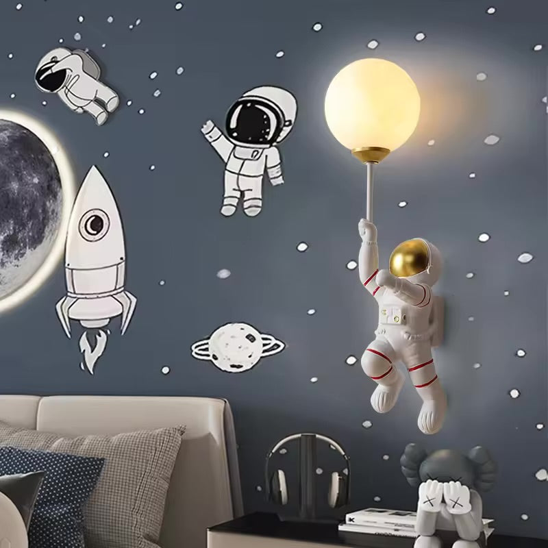 Hdc Kids’ Astronaut Wall Lamp Night Wall Scone Light For Childrens Room Bedroom Nursery Kids Lights