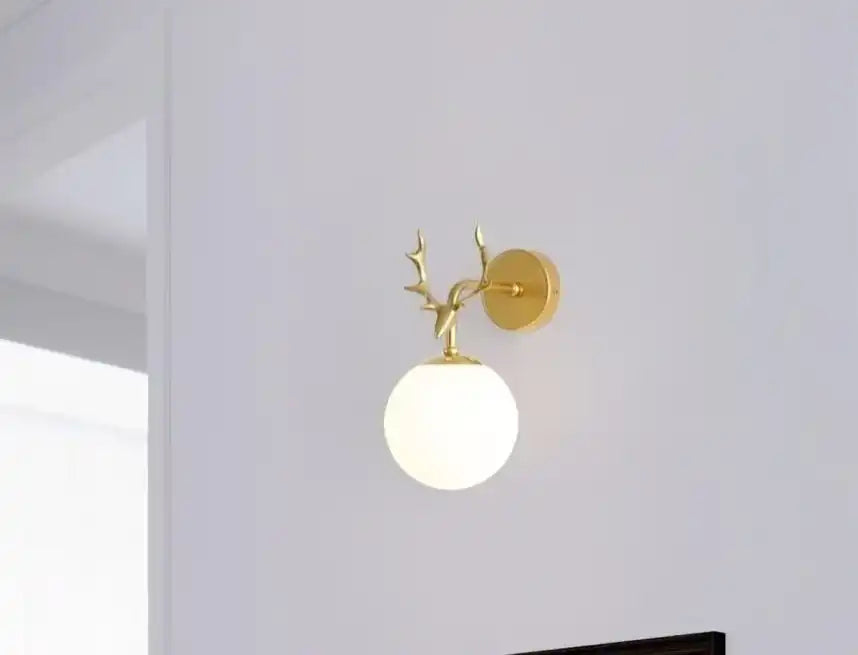 HDC Stylish Brass Antler LIght Wall Lamp