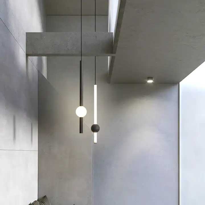 HDC 2 Light Modern Led Black White Pendant Ceiling Light