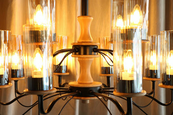 HDC Unique 8 Head Circle Decorative Black Ceiling Light