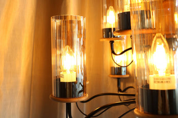 HDC Unique 8 Head Circle Decorative Black Ceiling Light