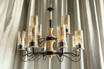 HDC Unique 8 Head Circle Decorative Black Ceiling Light