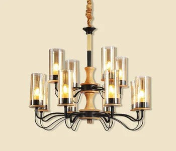 HDC Unique 8 Head Circle Decorative Black Ceiling Light