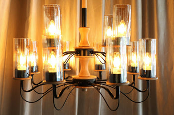 HDC Unique 8 Head Circle Decorative Black Ceiling Light