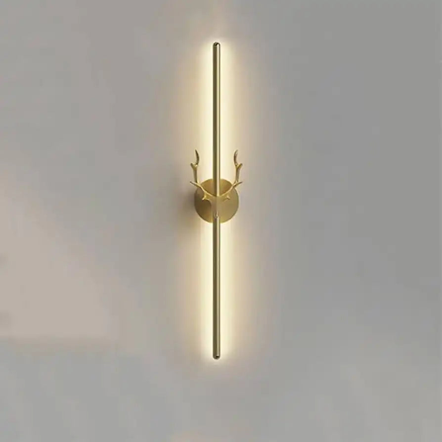 HDC 600 Modern Long Gold Deer Led Wall Lamp - Tricolor