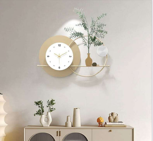 Hdc Modern Creative Metal Wall Clock For Living Room, Bedroom, Home Decor