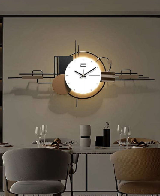 Hdc Modern Creative Metal Wall Clock For Living Room, Bedroom, Home Decor