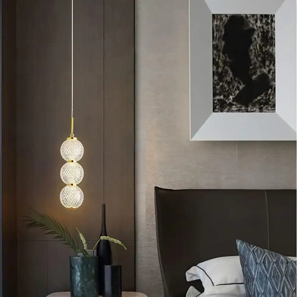 Hdc Led Acrylic Pendant Light For Bedside Living Room Corner Hanging Light Warm White