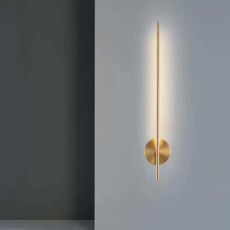 HDC 600mm Modern Golden Linear Tube LED Wall Lamp- Tricolor