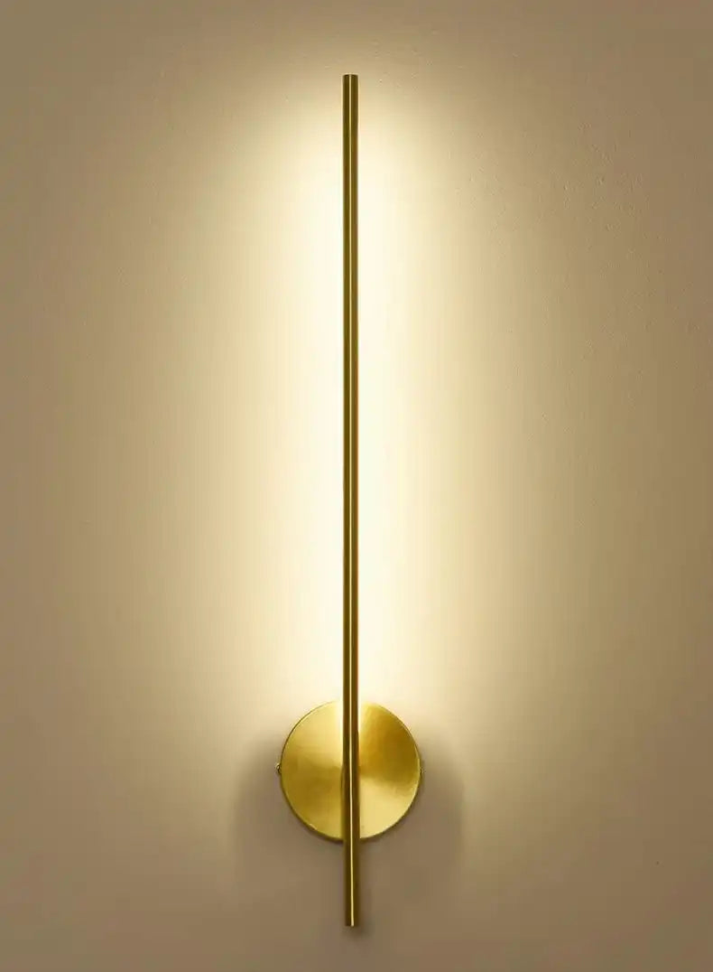 HDC 600mm Modern Golden Linear Tube LED Wall Lamp- Tricolor