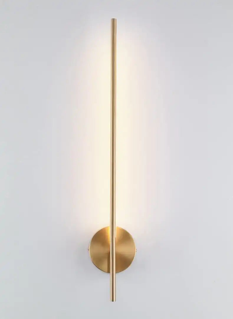 HDC 600mm Modern Golden Linear Tube LED Wall Lamp- Tricolor