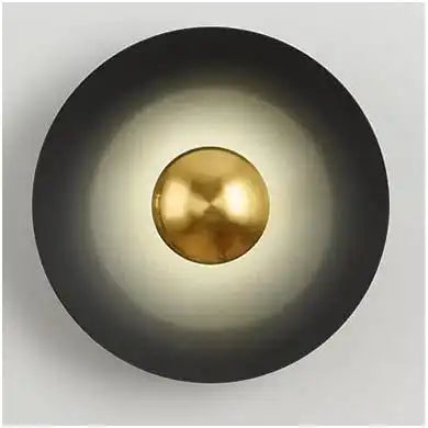 Hdc Contemporary Black Creative Macaron Flying Saucer Hardware LED Wall Sconce Lamp For Bedroom- Tricolor
