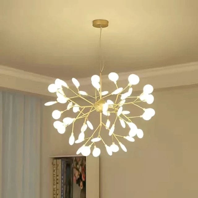 HDC 27/45 Lights Nordic Style Sputnik Firefly Gold Frosted Glass Led Ceiling Light - Warm White