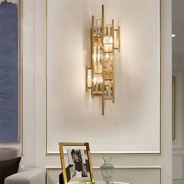 Hdc Modern Luxury LED Crystal Wall Lamps For Restaurant Villa Living Room
