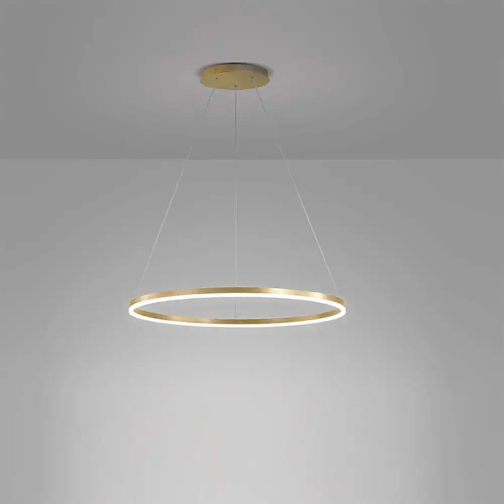 HDC Copper Gold Metalic Dimmable Led Chandelier Ring Light -Tricolor