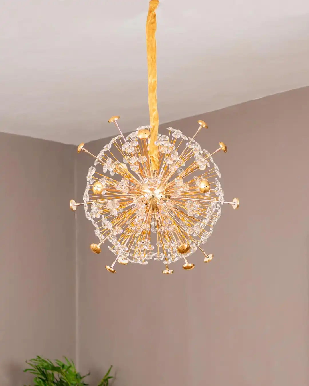 Hdc Dandelion Crystal Design Glass Modern Led Round Chandelier