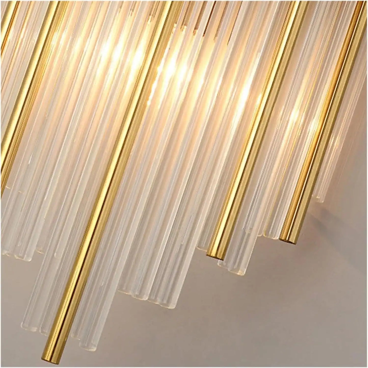 HDC 600mm Led Crystal Modern Gold Metal Wall Light - Warm White
