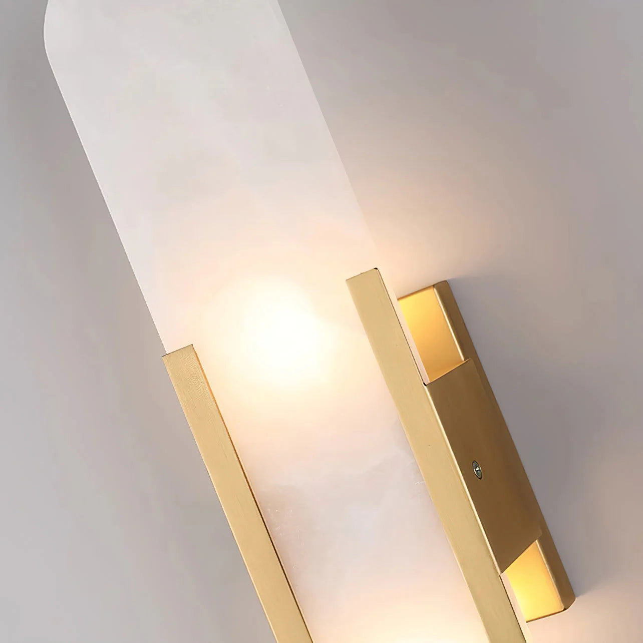 Hdc Modern Gold Finish Oval Body Marble Plate LED Wall Light