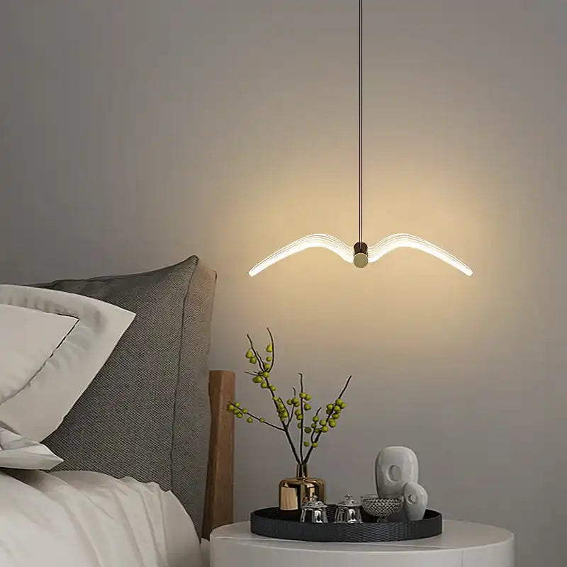 HDC Modern Led Bird Shape Pendant Hanging Light For Bedside - tricolor