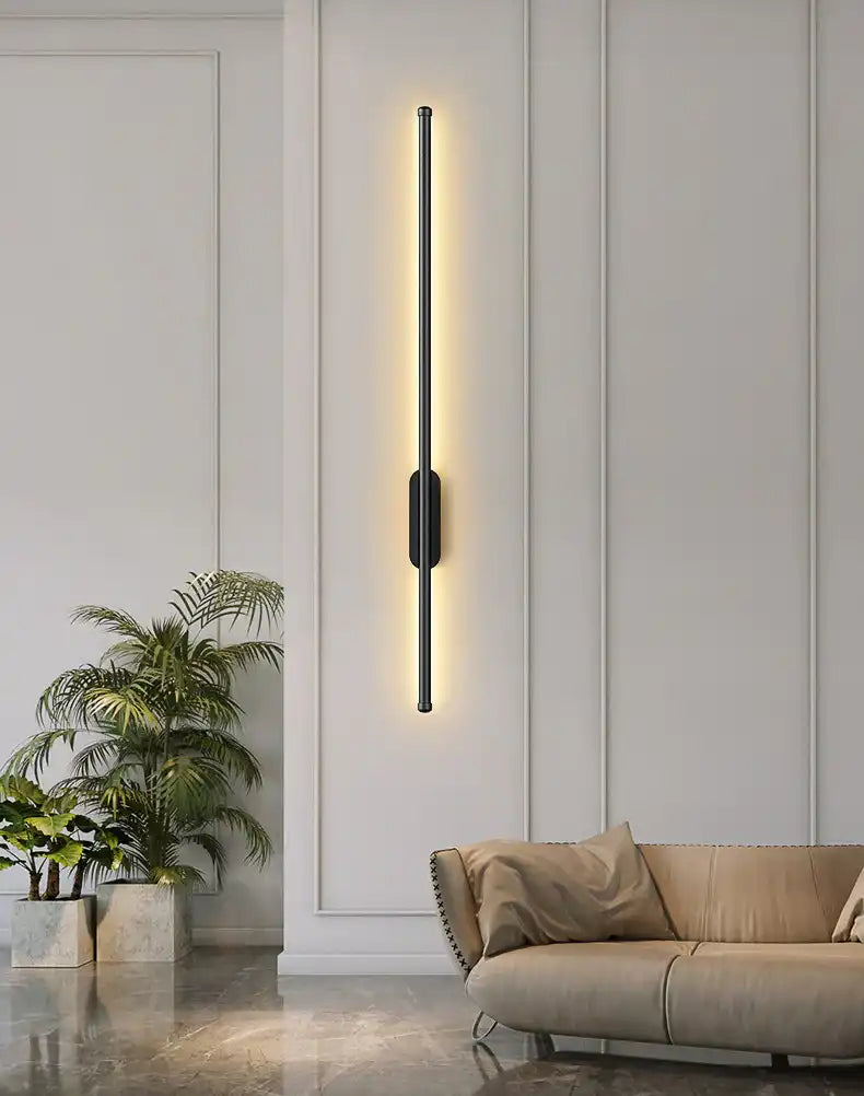Hdc 800 Mm Led Black Long Wall Light Warm White