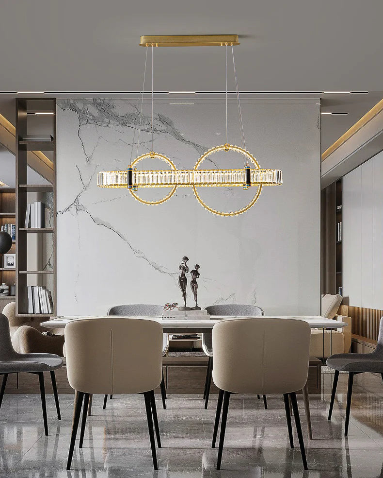 Hdc 900x350 Mm Gold K9 Crystal Chandelier Ceiling Lights Hanging - Warm White