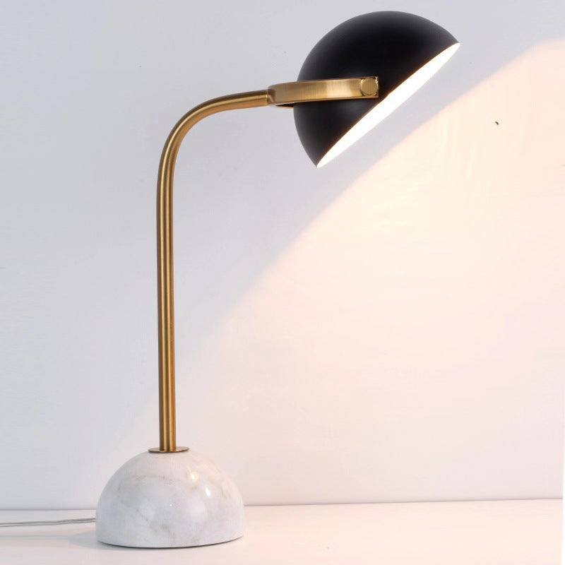 Hdc Nordic minimalist creative golden black hotel room bedroom study marble bedside lamp designer model room table lamp