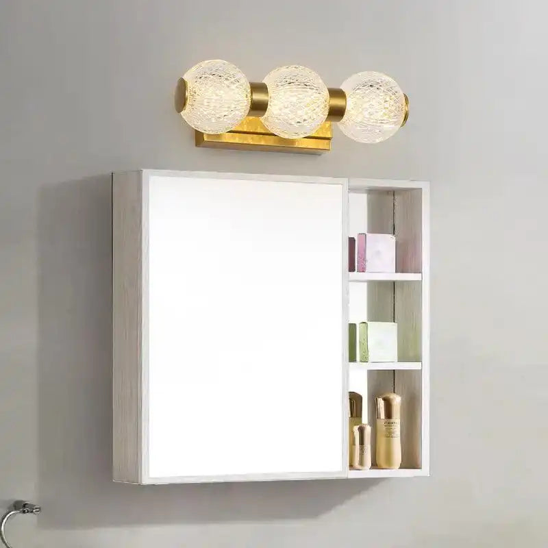 Hdc 18w 3 Acrylic Glass Led Golden Body Led Wall Light Mirror Vanity Picture Lamp - Warm White