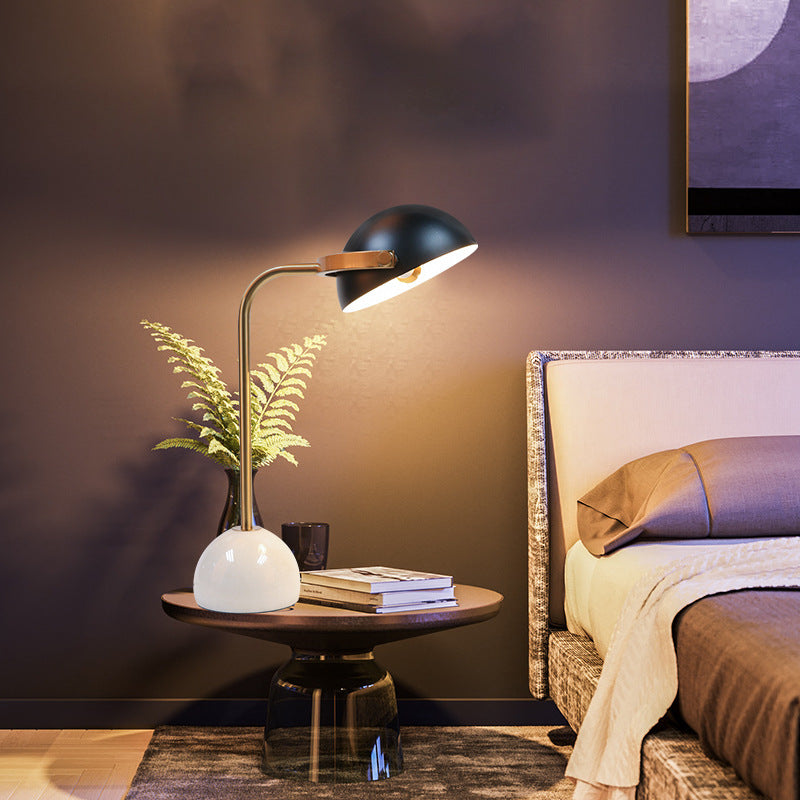 Hdc Nordic minimalist creative golden black hotel room bedroom study marble bedside lamp designer model room table lamp