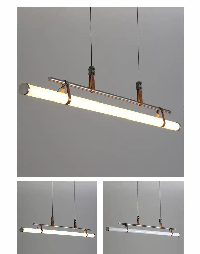 Hdc Black 1000 Long Led Chandelier Office Dining Light - Warm White