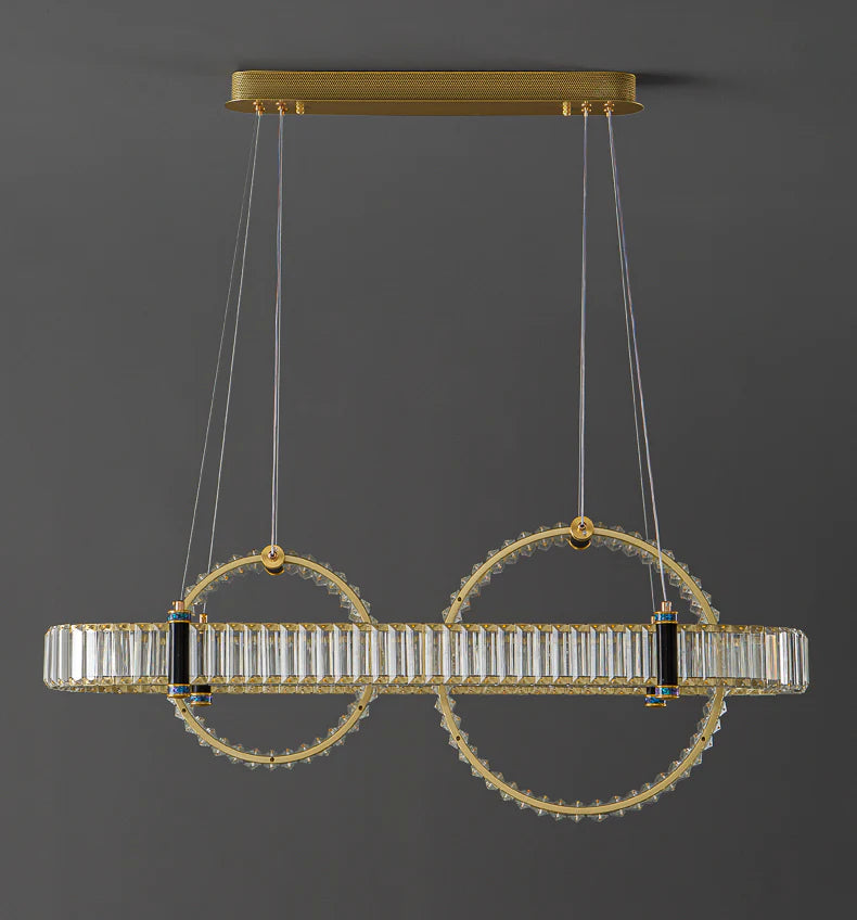 Hdc 900x350 Mm Gold K9 Crystal Chandelier Ceiling Lights Hanging - Warm White