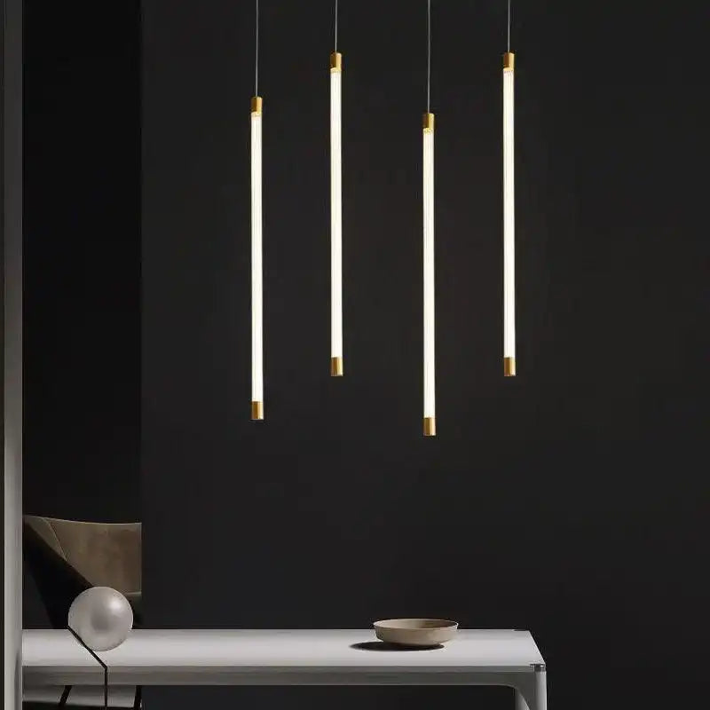 Hdc Led 1 Light Modern Led Gold Long Pendant Light