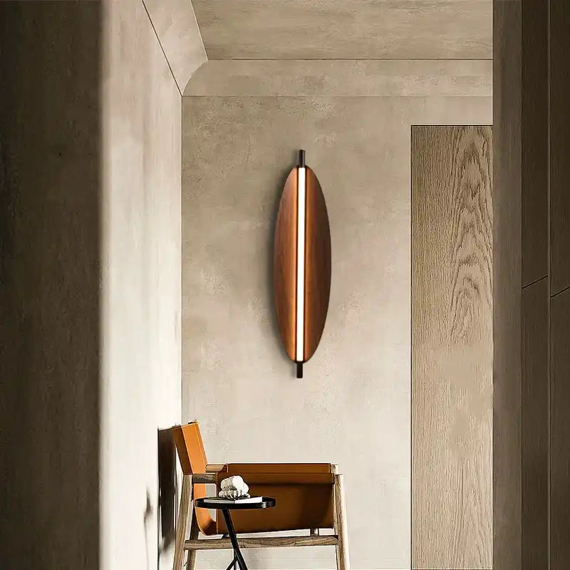 Hdc 400/600mm Led Wooden Modern Wall Light For Living Room Dining Room Light