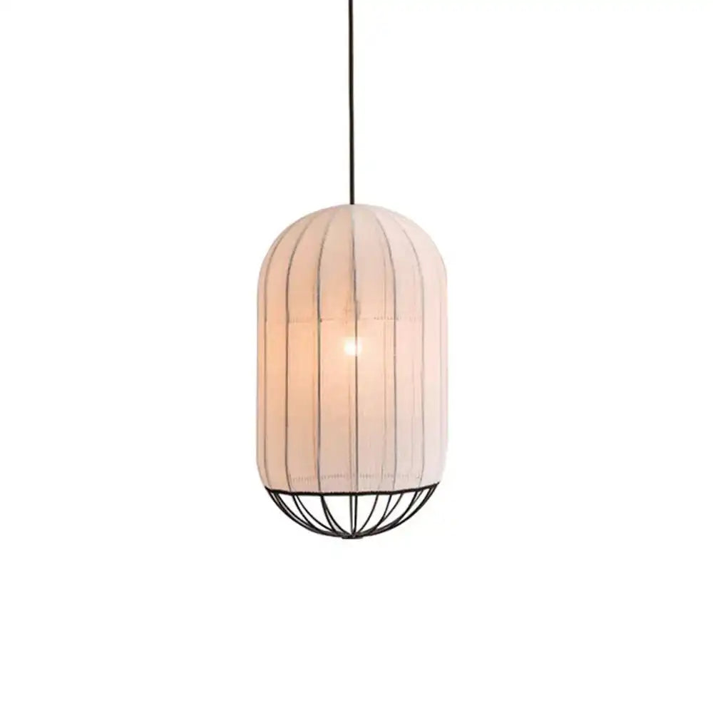 Hdc New Modern Minimalist Black body Silk Fabric long Pendant Lamp For living room bedroom