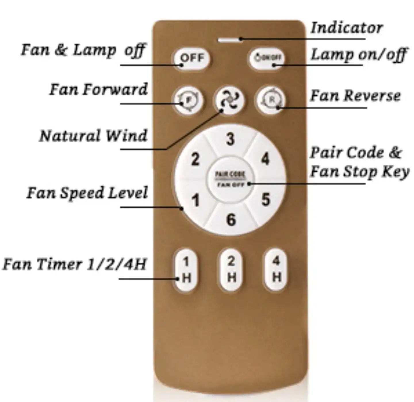 Hdc Tropical Ceiling Fan With Led Light And Remote Control 52 Inch Palm Reversible Fan Light 5 Leaf Blades And Balance Clips