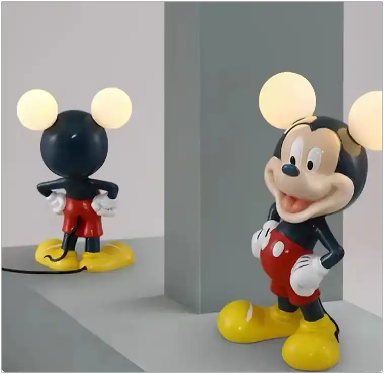 Hdc Anime Cartoon Micky Mouse Led Light Action Figure Lamp For Living Room Study Statue Home Decoration
