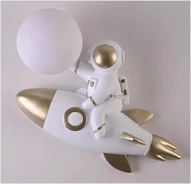 Hdc Kids Cartoon Rocket Astronaut Children's Room Bedside Indoor Wall Light