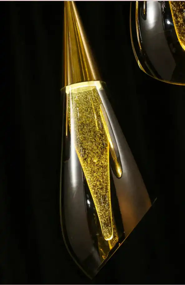 HDC 16 Lights Led Glass Double Height Stair Chandelier