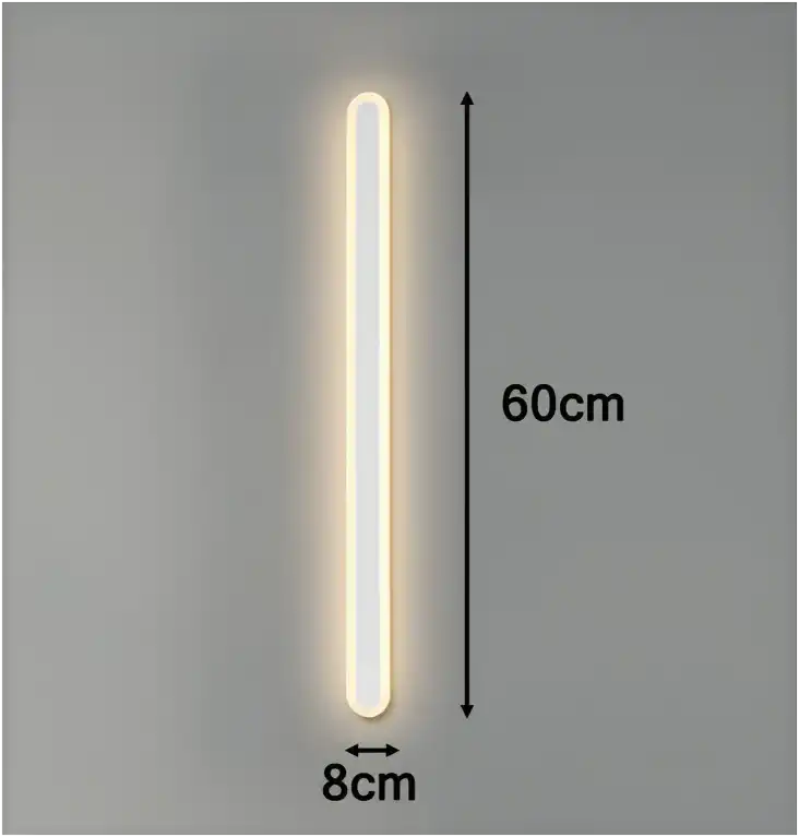 Hdc 600/800 Mm Led White Long Wall Light - Tricolor