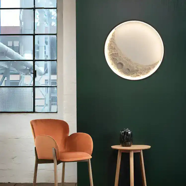 Hdc 300/400mm Modern Simple Moon Bedroom Bedside Wall Lamp